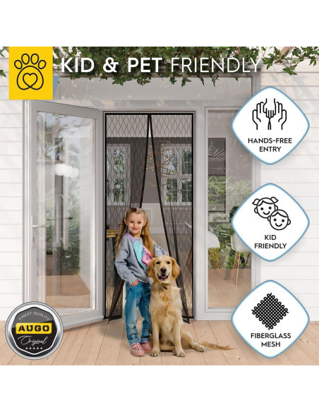 Puerta de Pantalla Magnética AUGO 96.5x210.8 cm Fibra Vidrio