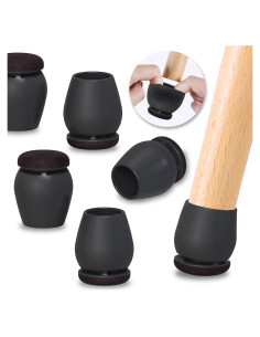 Ezprotekt 24 Protectores de Suelo para Patas de Sillas Redondas