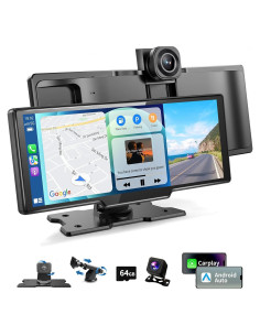 Estéreo Inalámbrico HD Veralady 10.26" con CarPlay y Android Auto