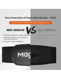 Monitor de Frecuencia Cardíaca Magene H303, ANT+/Bluetooth 2