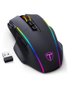 Raton Inalambrico RisoPhy 10000DPI RGB Ergonomico