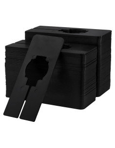 100 Divisores de Closet MUKLEI Plástico Negro 5x12.7 cm