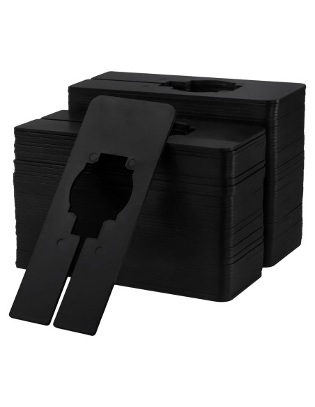100 Divisores de Closet MUKLEI Plástico Negro 5x12.7 cm