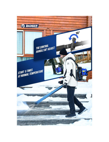 Soplador de Hojas Wild Badger Power 53cc Ligero y Potente