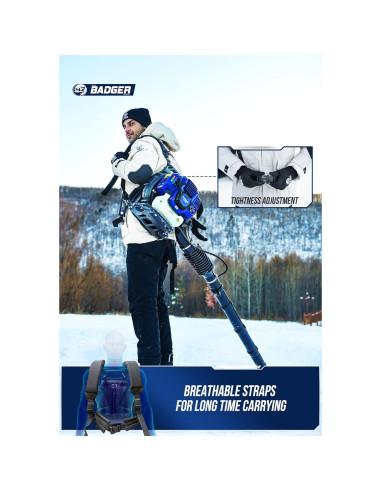 Soplador de Hojas Wild Badger Power 53cc Ligero y Potente