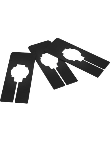 100 Divisores de Closet MUKLEI Plástico Negro 5x12.7 cm