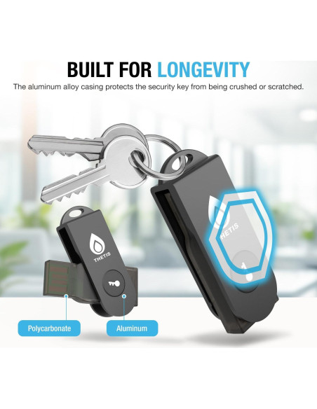 Dispositivo de seguridad Thetis FIDO2 USB A y NFC 2FA