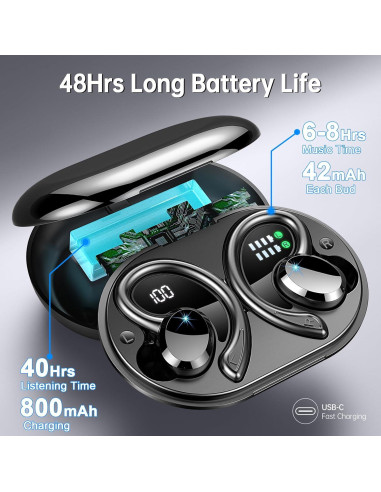 Auriculares Inalámbricos Q38 Bluetooth 5.3 Impermeables 48h