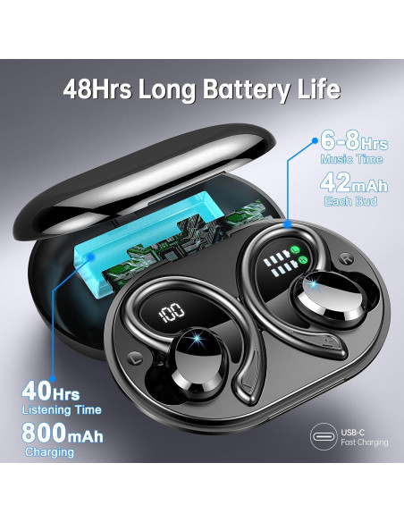 Auriculares Inalámbricos Q38 Bluetooth 5.3 Impermeables 48h