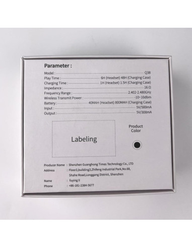 Auriculares Inalámbricos Q38 Bluetooth 5.3 Impermeables 48h