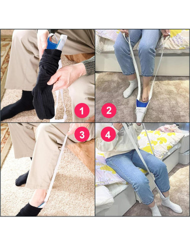 Asistente para Ponerse Calcetines HY - Sin Agacharse, Azul