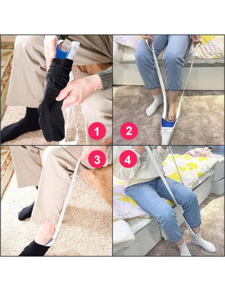 Asistente para Ponerse Calcetines HY - Sin Agacharse, Azul