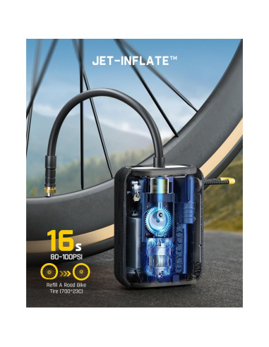 Bomba de Bicicleta Fanttik X8 Ace 150 PSI Portátil Eléctrica