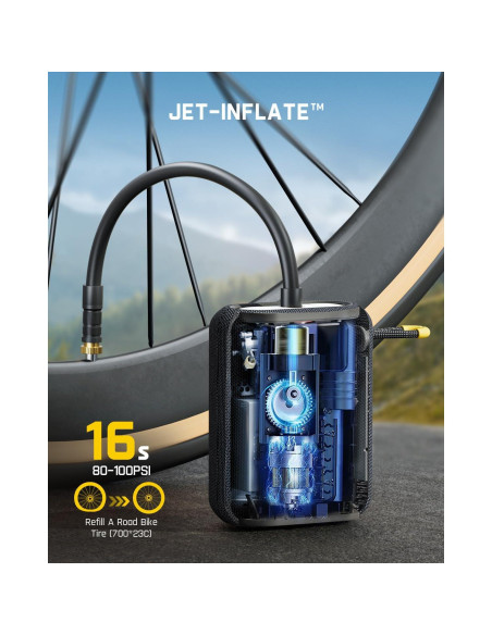 Bomba de Bicicleta Fanttik X8 Ace 150 PSI Portátil Eléctrica