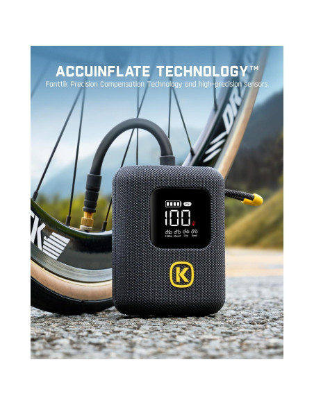 Bomba de Bicicleta Fanttik X8 Ace 150 PSI Portátil Eléctrica