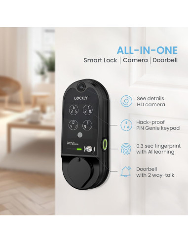 Cerradura Inteligente Lockly Vision con Timbre y Huella