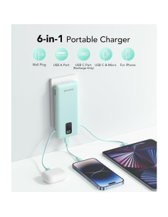 Cargador Portátil Charmast 10000mAh Carga Rápida USB C 2