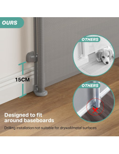 Puerta Retráctil Cumbor 88,9 cm para Perros y Gatos - Gris 2