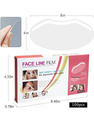 100 Pcs Visores Faciales Desechables EBANKU para Maquillaje