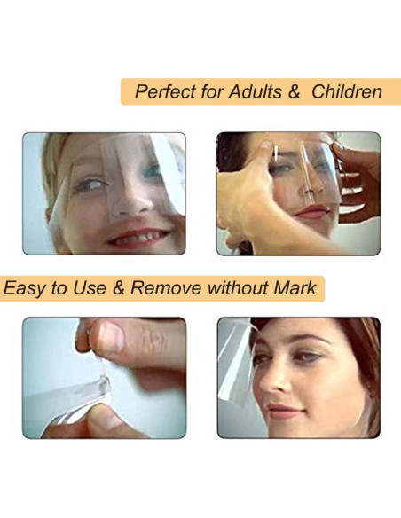 100 Pcs Visores Faciales Desechables EBANKU para Maquillaje