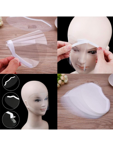 100 Pcs Visores Faciales Desechables EBANKU para Maquillaje