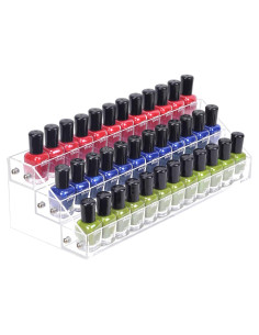 Soporte para Esmalte de Uñas Umirokin 3 Niveles Acrílico 36 Botellas