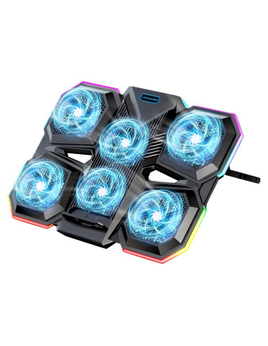 LIANGSTAR Base Enfriamiento Laptop 15.6-17.3" 6 Ventiladores RGB