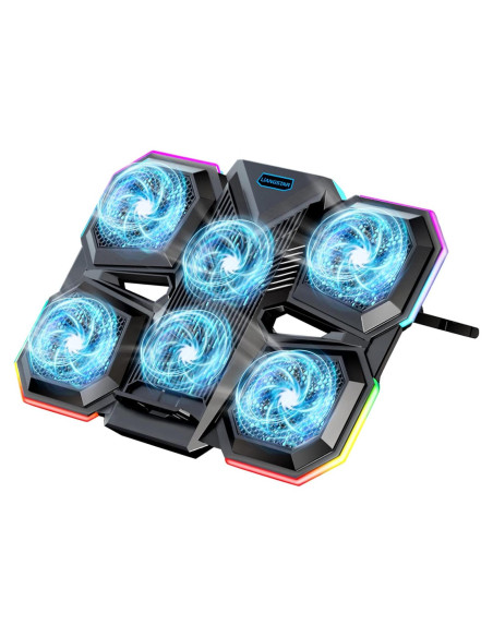LIANGSTAR Base Enfriamiento Laptop 15.6-17.3" 6 Ventiladores RGB