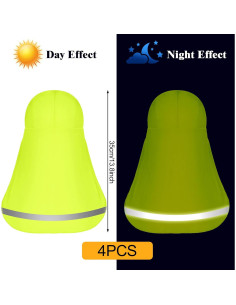 Sombrero Solar de Sombra Sintege 4 Piezas Amarillo Fluorescente 2