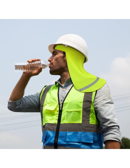 Sombrero Solar de Sombra Sintege 4 Piezas Amarillo Fluorescente