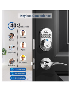 Cerradura Biométrica Veise RZ02A con Teclado y Huella 2