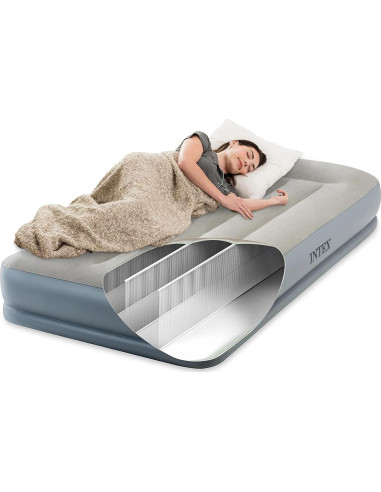 Colchón de Aire Intex Dura-Beam Individual 12" con Bomba
