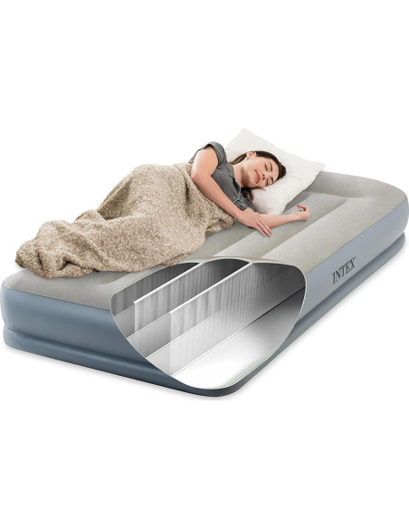 Colchón de Aire Intex Dura-Beam Individual 12" con Bomba