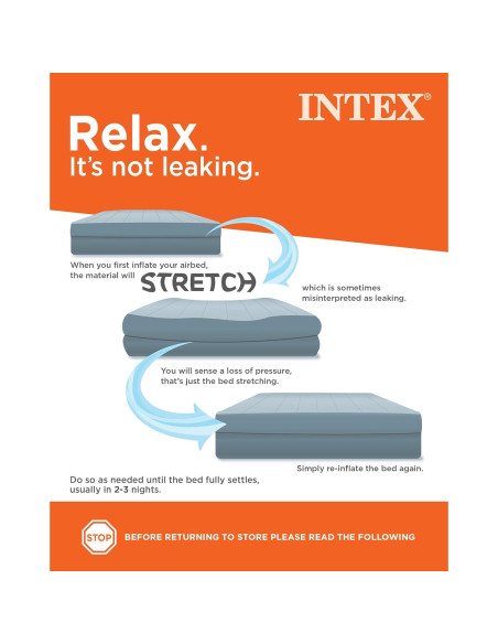 Colchón de Aire Intex Dura-Beam Individual 12" con Bomba