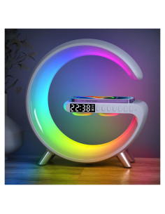 Lámpara Bluetooth ZORAST con Cargador Inalámbrico 15W - Blanco