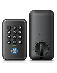 Cerradura Biométrica Veise VS02 con Huella Dactilar, Negro