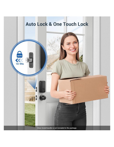 Cerradura Biométrica Veise VS02 con Huella Dactilar, Negro