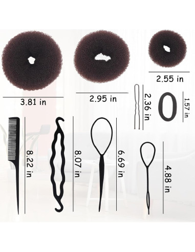 Juego de Formadores de Moño para Cabello SHEHARUHI 41 Pcs