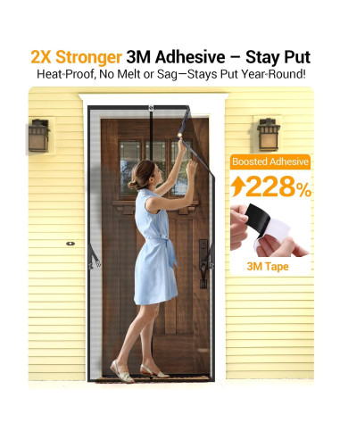 Puerta de Pantalla Magnética SOLODOTO 36x82 cm A Prueba de Insectos