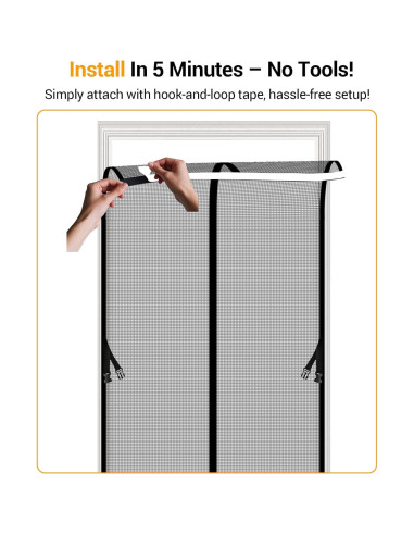 Puerta de Pantalla Magnética SOLODOTO 36x82 cm A Prueba de Insectos