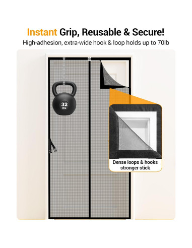Puerta de Pantalla Magnética SOLODOTO 36x82 cm A Prueba de Insectos