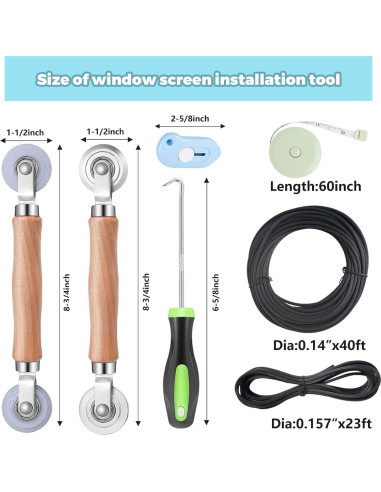 Kit de Reemplazo de Pantalla TOOLTRIZ 8 en 1 121,92x299,72 cm