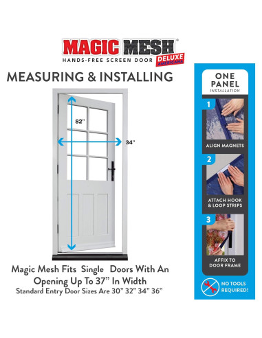 Puerta de Pantalla Magnética Magic Mesh Americana 2 Pack