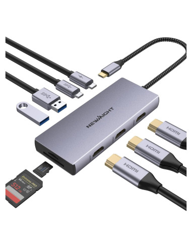 Estación de Acoplamiento USB C 9 en 1 Newmight 4K HDMI