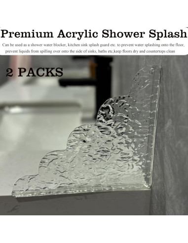 Juego de 2 Protectores de Salpicaduras de Ducha MIOIO 21.6x18.8cm