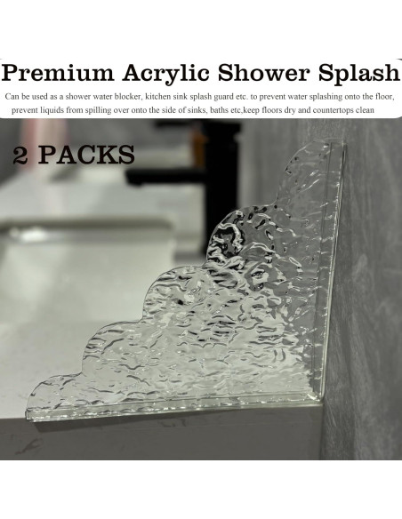 Juego de 2 Protectores de Salpicaduras de Ducha MIOIO 21.6x18.8cm