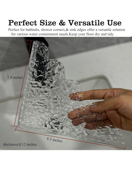 Juego de 2 Protectores de Salpicaduras de Ducha MIOIO 21.6x18.8cm