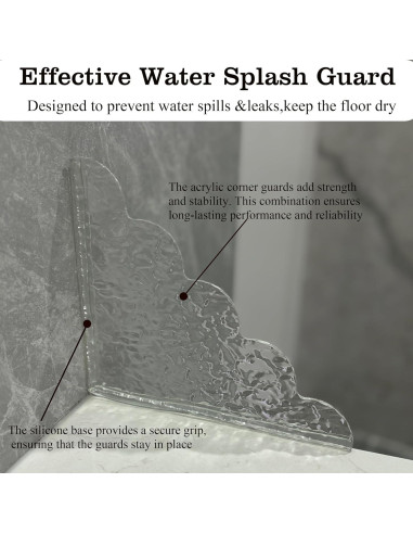 Juego de 2 Protectores de Salpicaduras de Ducha MIOIO 21.6x18.8cm