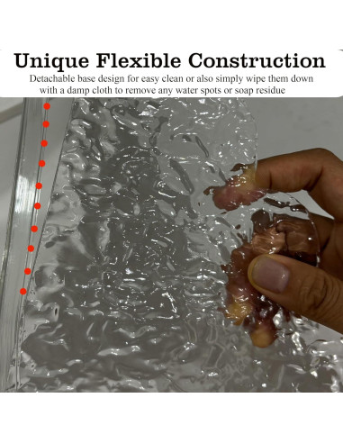 Juego de 2 Protectores de Salpicaduras de Ducha MIOIO 21.6x18.8cm