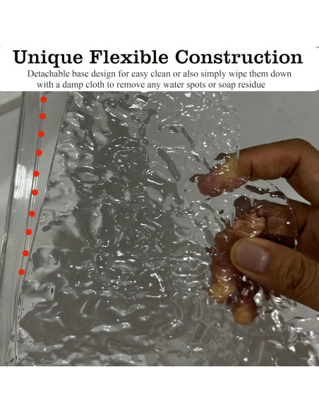 Juego de 2 Protectores de Salpicaduras de Ducha MIOIO 21.6x18.8cm